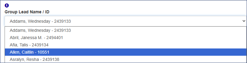Edit Roommate Group window - update group lead