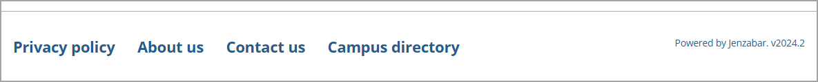 Site's footer