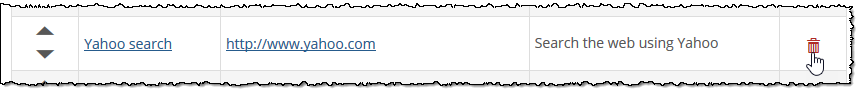Click Delete icon in list view.