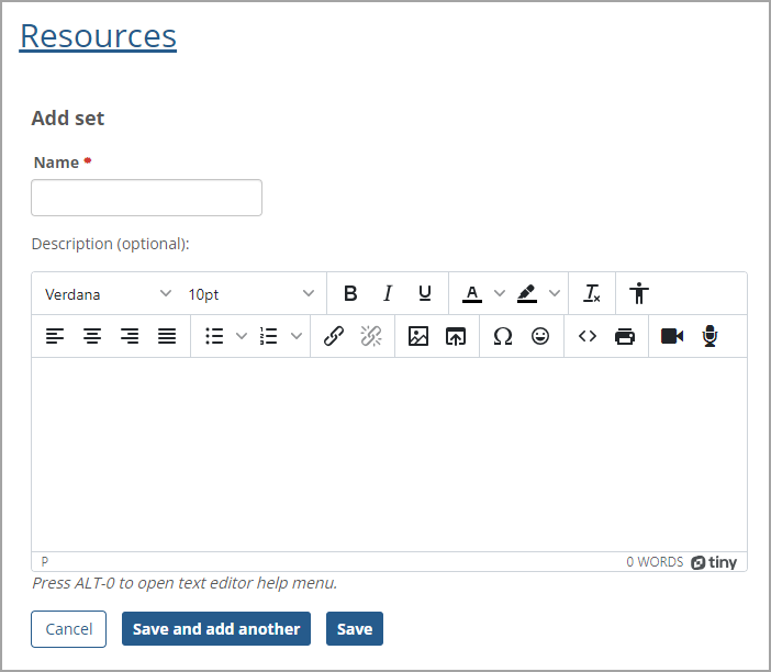 Add set screen
