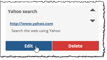 Edit button to modify link.