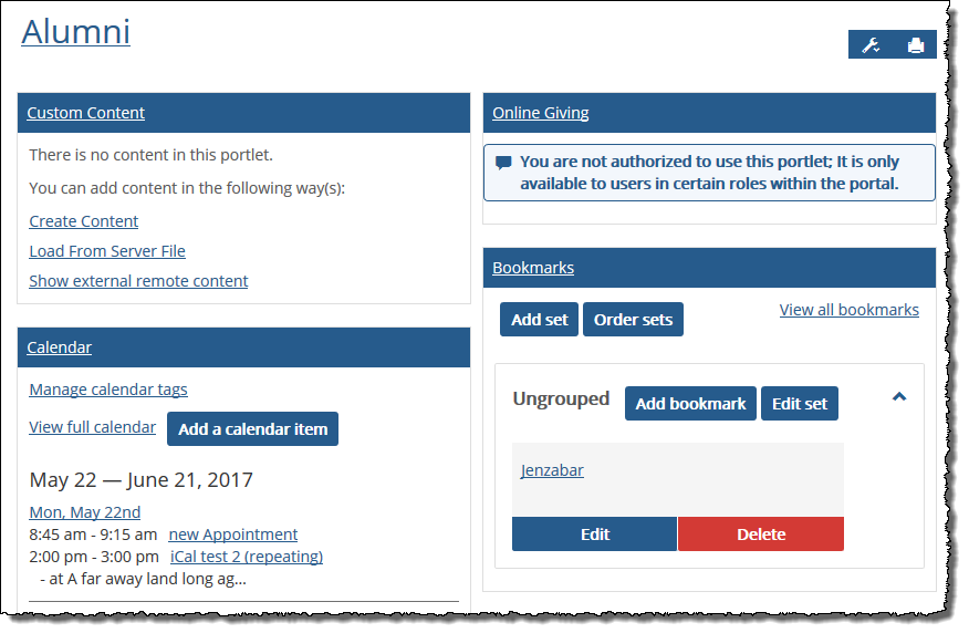 Feature instances on page