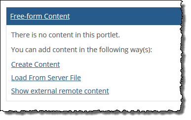 Can Add Remote Content options for Free-form Content feature