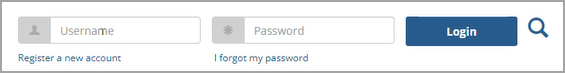 Register a new account link in Login area