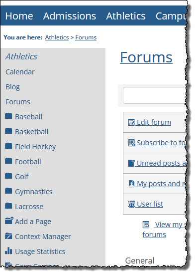 Left sidebar displays subsections for quick navigation.