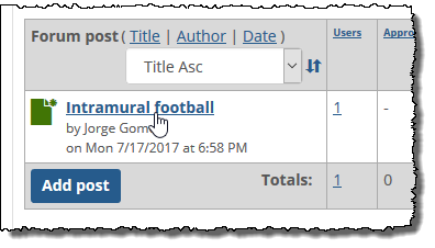 Click post title to open it.