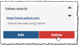 Click Delete button in card view.