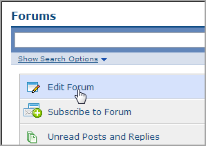 Edit Forum button
