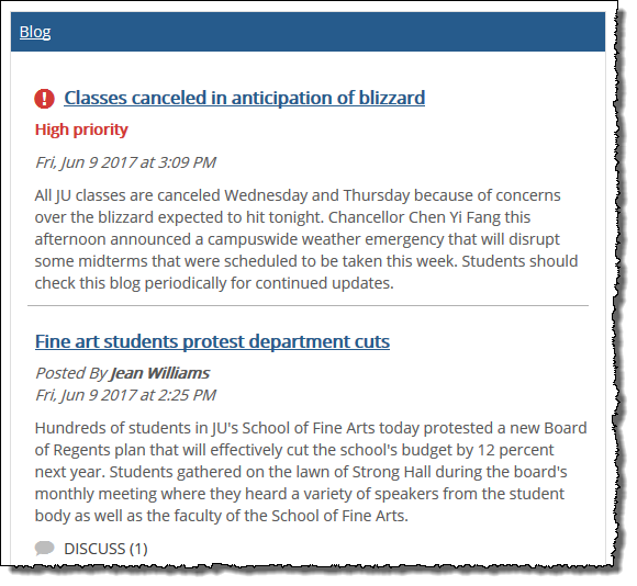 Blog post layout - Full Item view