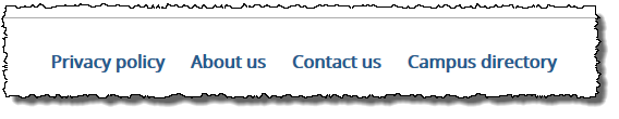 Campus directory link in footer