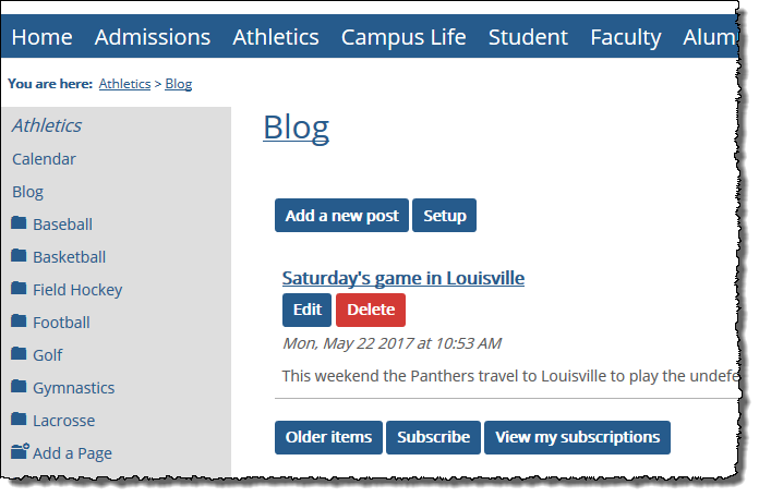 Subsections represented in the sidebar as folder icons.