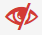 Display Later or Inactive red slash eye icon