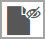 Gray page icon with a diagonal line over an eye indicates a hidden item.