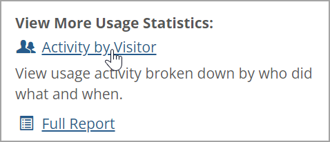 View Activity by Visitor link