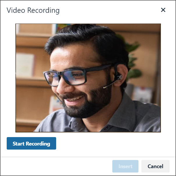 ​Video Recording​​ pop-up window