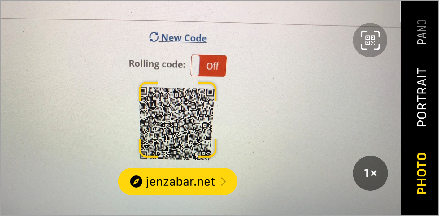 Scan the QR code with your mobile device's camera