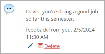 Modifying or deleting feedback buttons