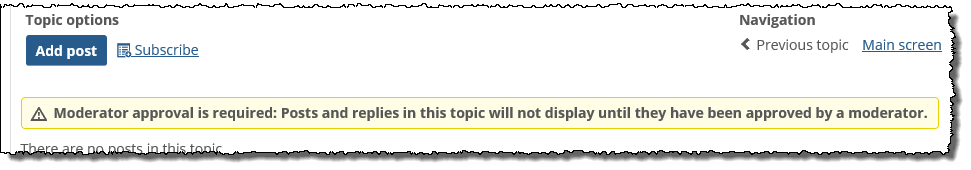 Message at top of screen stating approval is required.