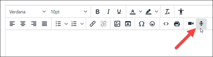 Record Audio button