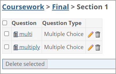Coursework tab displays a list of questions.
