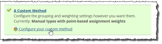 Configure your custom method link