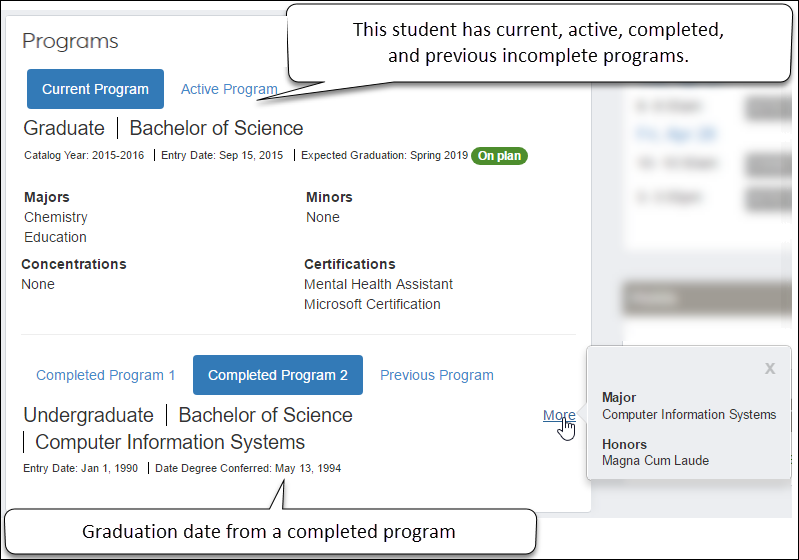 Programs block example