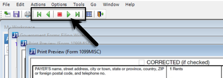 Desktop navigation arrows.