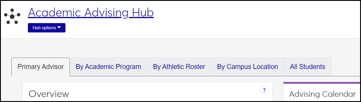​​Tabs on the Summary Page in Academic Advising​​