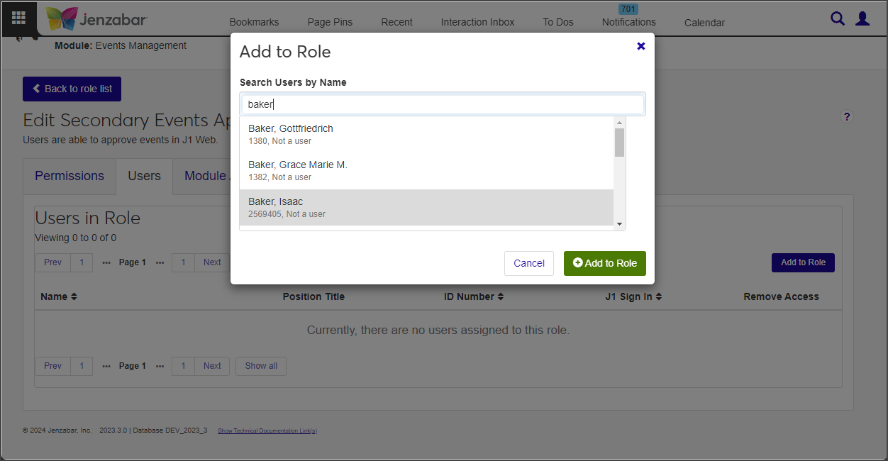 System Admin - Add user to role