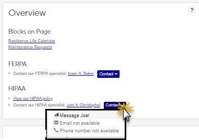 HIPAA contact information