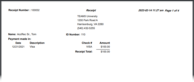Receipt PDF.